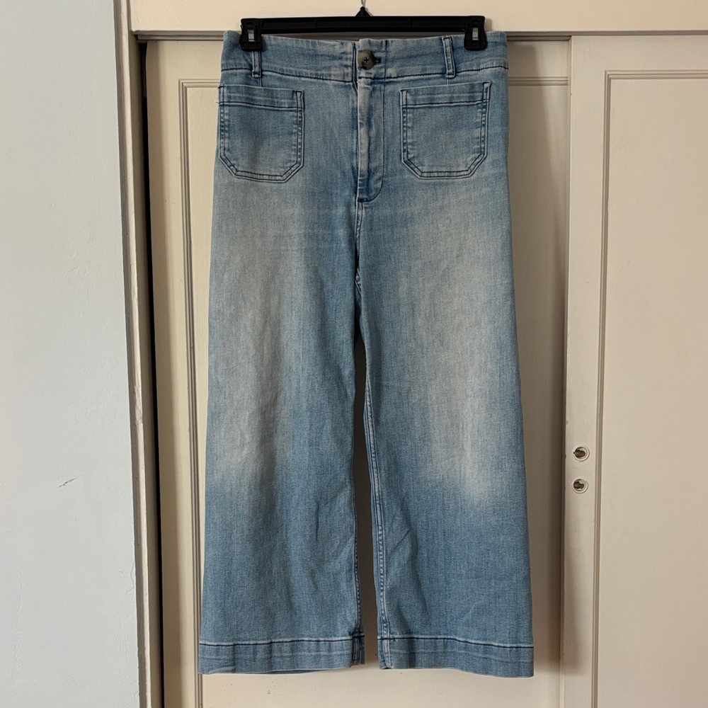 Pilcro and the Letterpress Light Wash Wide Leg full length jeans - Picture 7 of 7